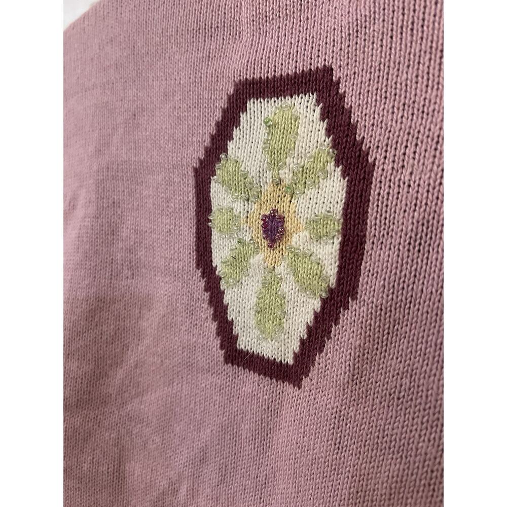 Vintage Storybook Knits Geometric Patchwork Cardigan Sweater XL Cottagecore - Picture 14 of 14